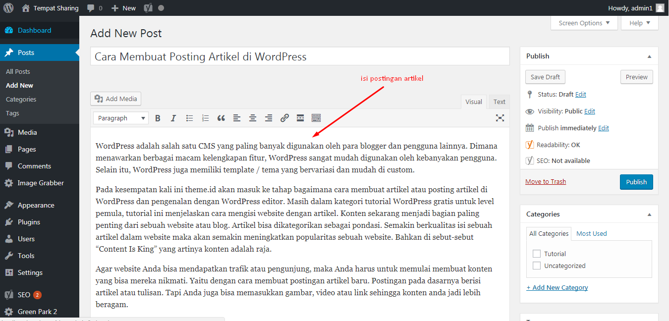 Review Of Cara Membuat Artikel Di Wordpress Ideas » Blog Ihsanpedia